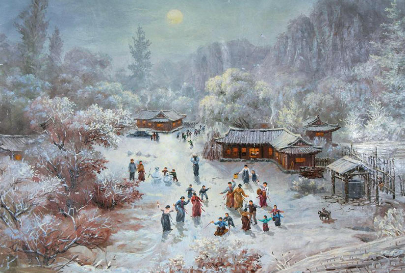 Lantern Festival in the Chinese paintings