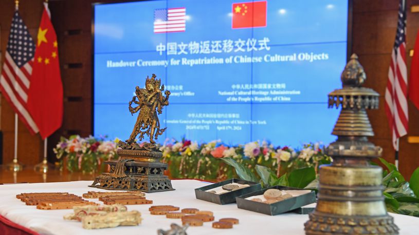 US returns 38 pieces of cultural objects to China