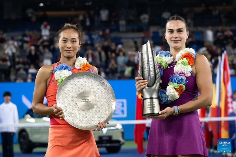 Sabalenka defeats Zheng to win Wuhan Open