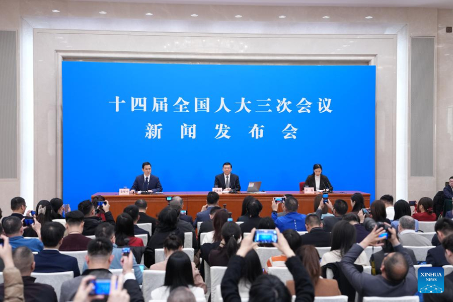 China's national legislature holds press conference ahead of annual session